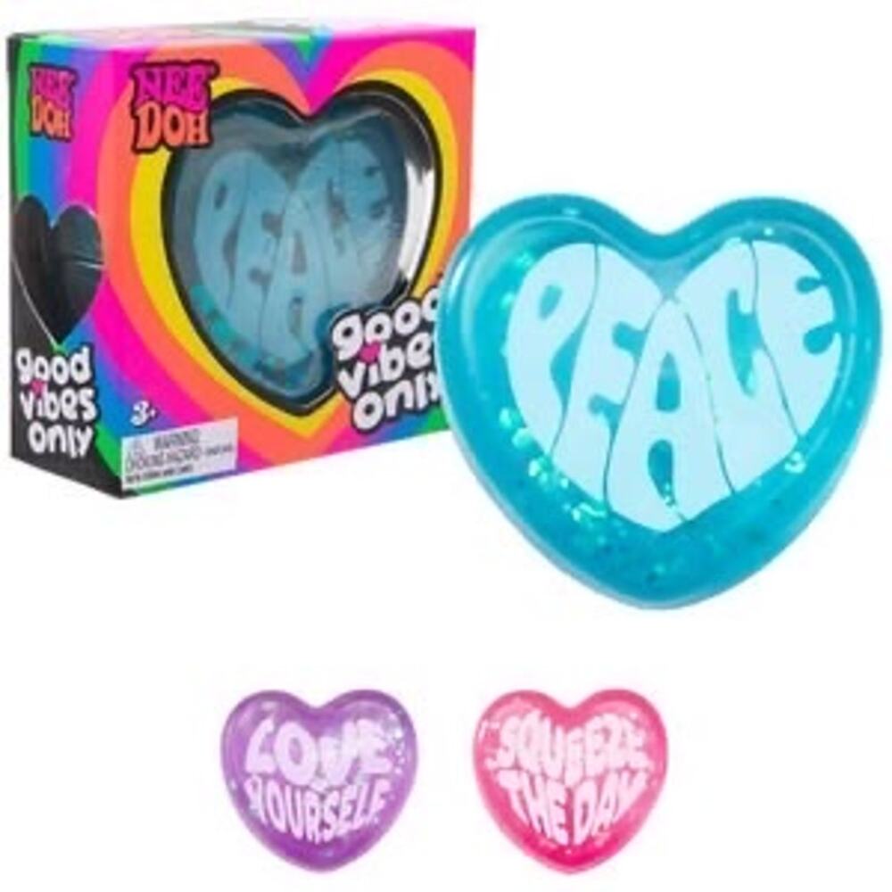 NeeDoh Good Vibes Heart Super Solid Squish - 1pc (Random) - NIB!